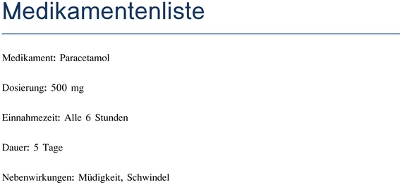 medikamentenliste-uebersicht-einnahme-dauer-nebenwirkungen