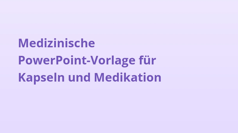 Medizinische PowerPoint-Vorlage für Kapseln und Medikation