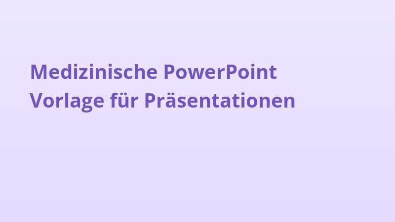 Medizinische PowerPoint Vorlage für Präsentationen