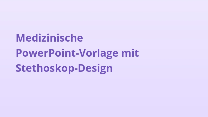 Medizinische PowerPoint-Vorlage mit Stethoskop-Design
