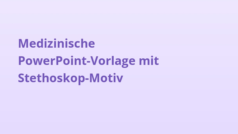 Medizinische PowerPoint-Vorlage mit Stethoskop-Motiv