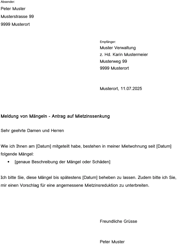 meldung-von-maengeln-mietzinsreduktion-vorlage