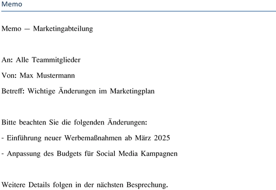 memo-marketingabteilung-wichtige-aenderungen-im-marketingplan