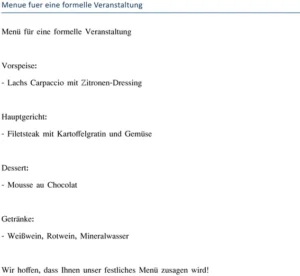 menue-fuer-eine-formelle-veranstaltung