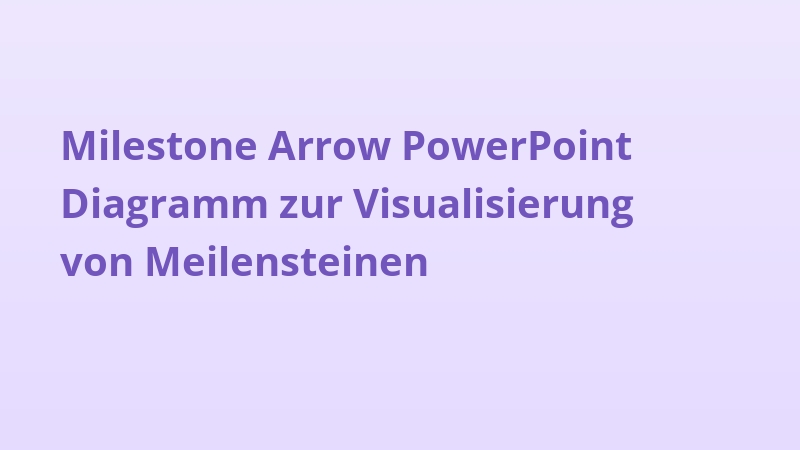 Milestone Arrow PowerPoint Diagramm zur Visualisierung von Meilensteinen