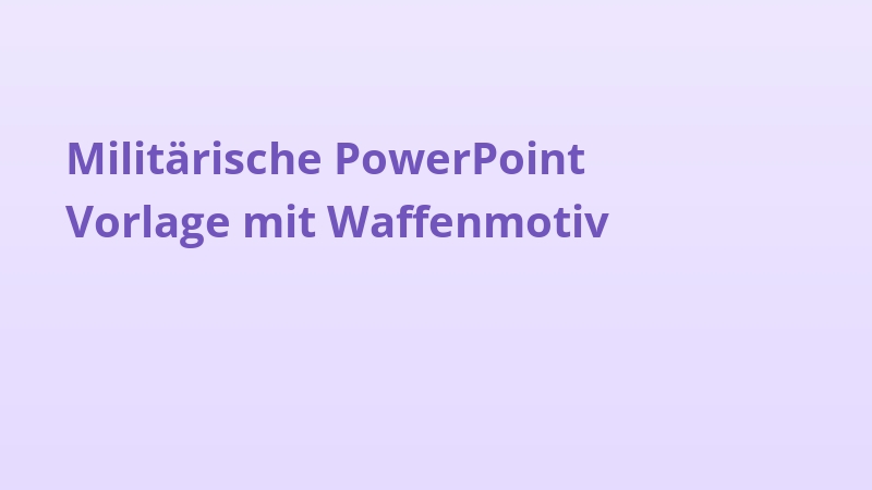 Militärische PowerPoint Vorlage mit Waffenmotiv