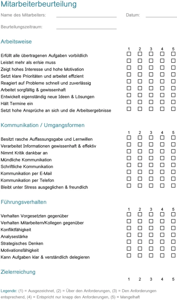 mitarbeiterbeurteilung-vorlage-word