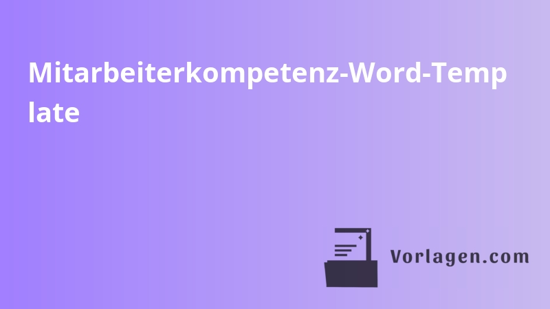 Mitarbeiterkompetenz-Word-Temp late