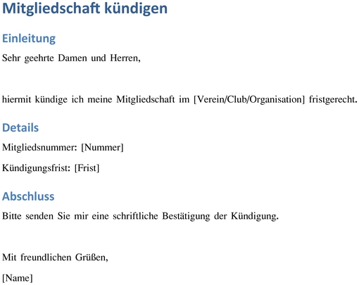 mitgliedschaft-kuendigen-vorlage-unterlagen-organisation-verein