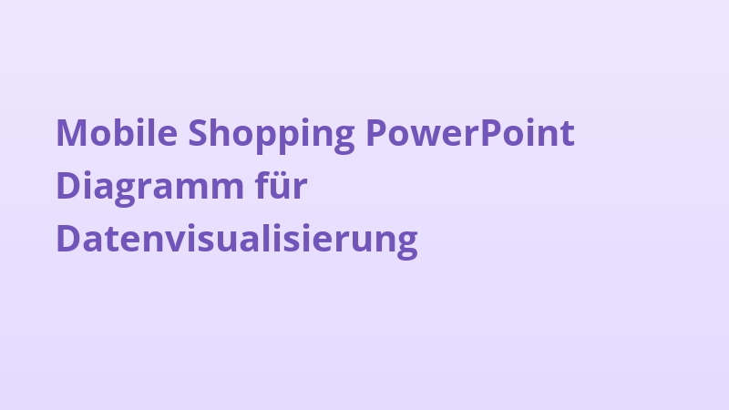 Mobile Shopping PowerPoint Diagramm für Datenvisualisierung