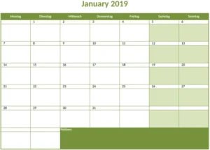monatskalender-2019-excel