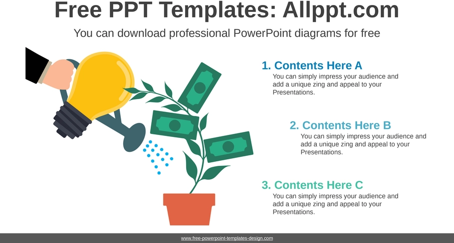 money-growing-plan-powerpoint-vorlage