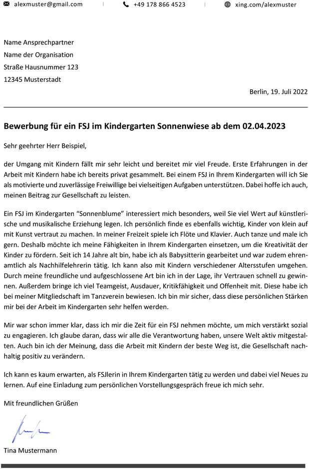 motivationsschreiben-fsj-im-kindergarten
