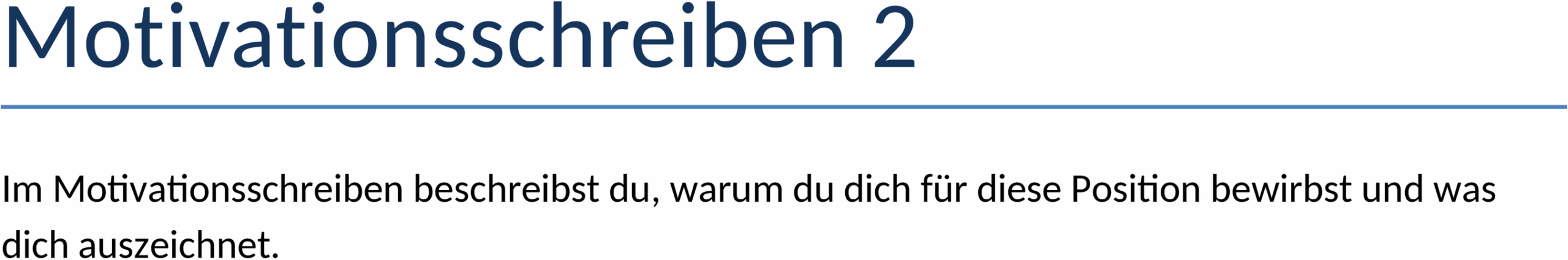 Motivationsschreiben Word Vorlage
