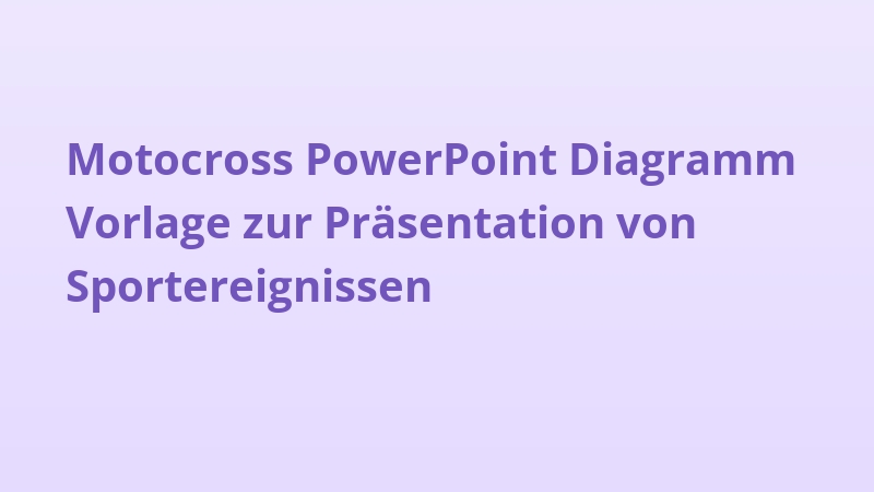 Motocross PowerPoint Diagramm Vorlage zur Präsentation von Sportereignissen