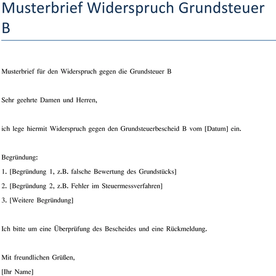musterbrief-widerspruch-gegen-grundsteuerbescheid