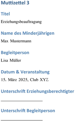 Word Vorlage Muttizettel F r Veranstaltungen Und Word Vorlage Muttizettel F r Veranstaltungen Und