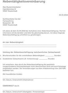 nebenbeschaeftigung-vereinbarung-muster-dokument