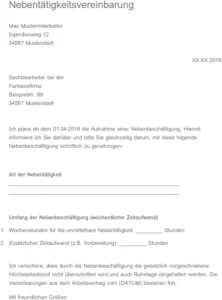 nebenbeschaeftigung-vereinbarung-muster-genehmigung