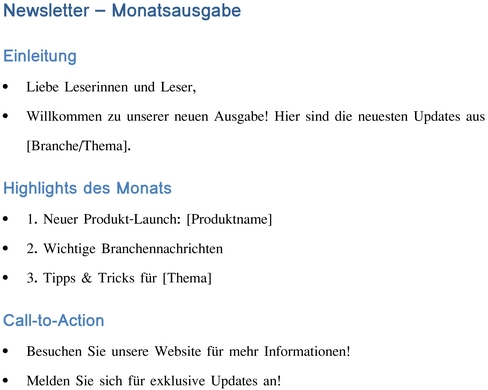newsletter-monatliche-updates-word