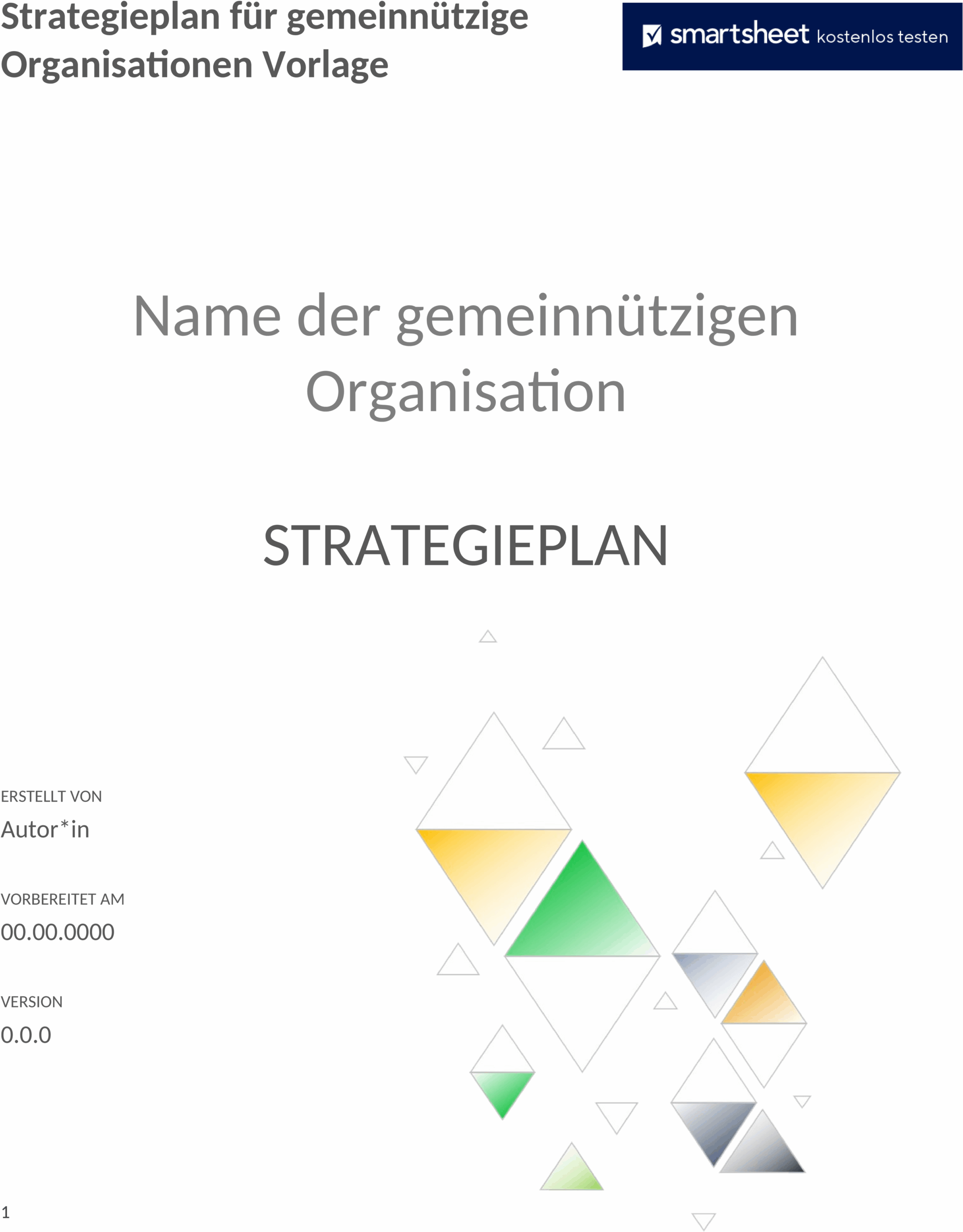 Word-Vorlage für einen Non-Profit-Strategieplan