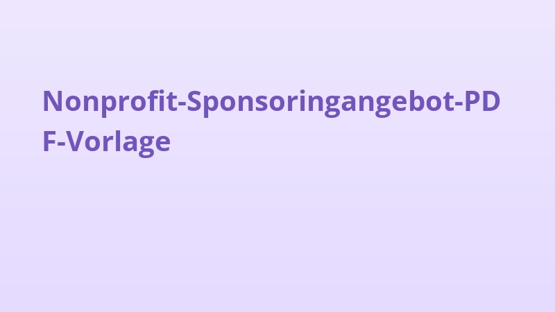 Nonprofit-Sponsoringangebot-PDF-Vorlage