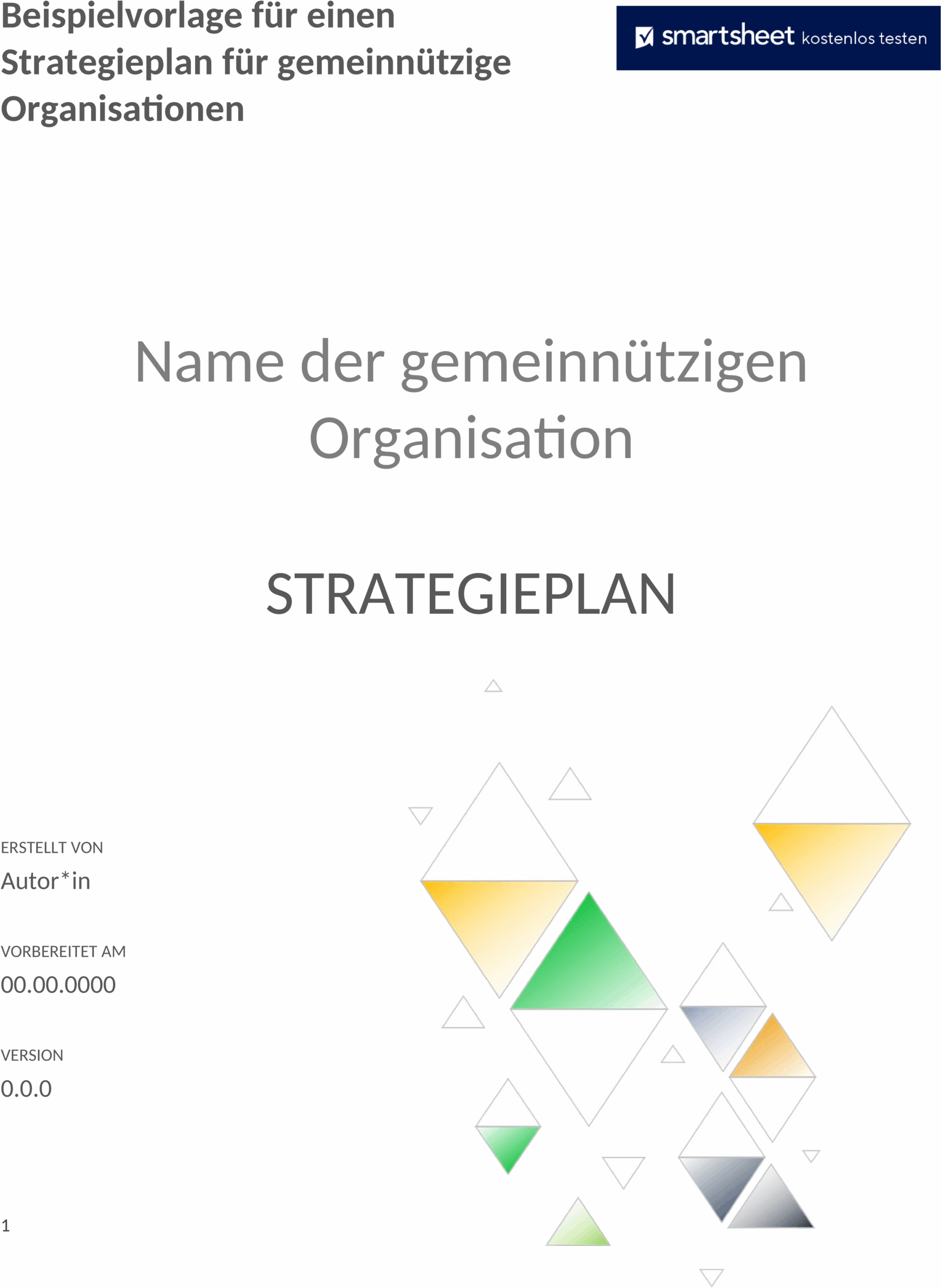 Word-Dokument für Nonprofit-Strategieplanung