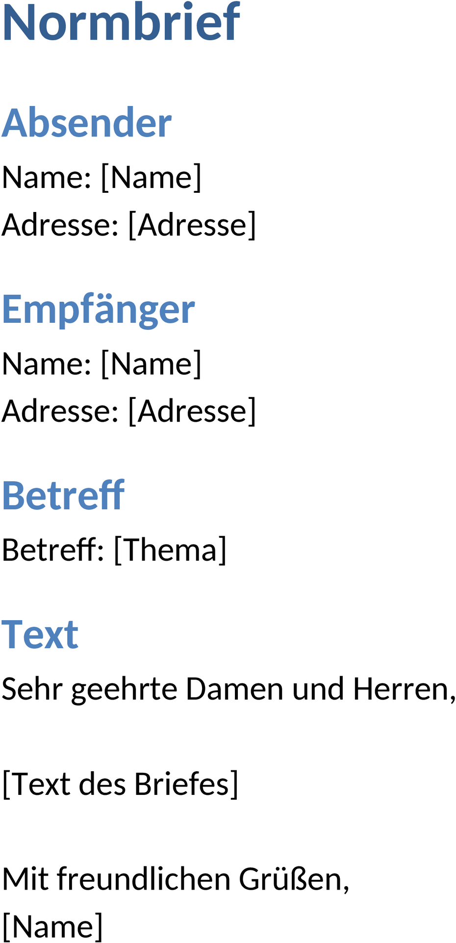 Normbrief-Word-Template