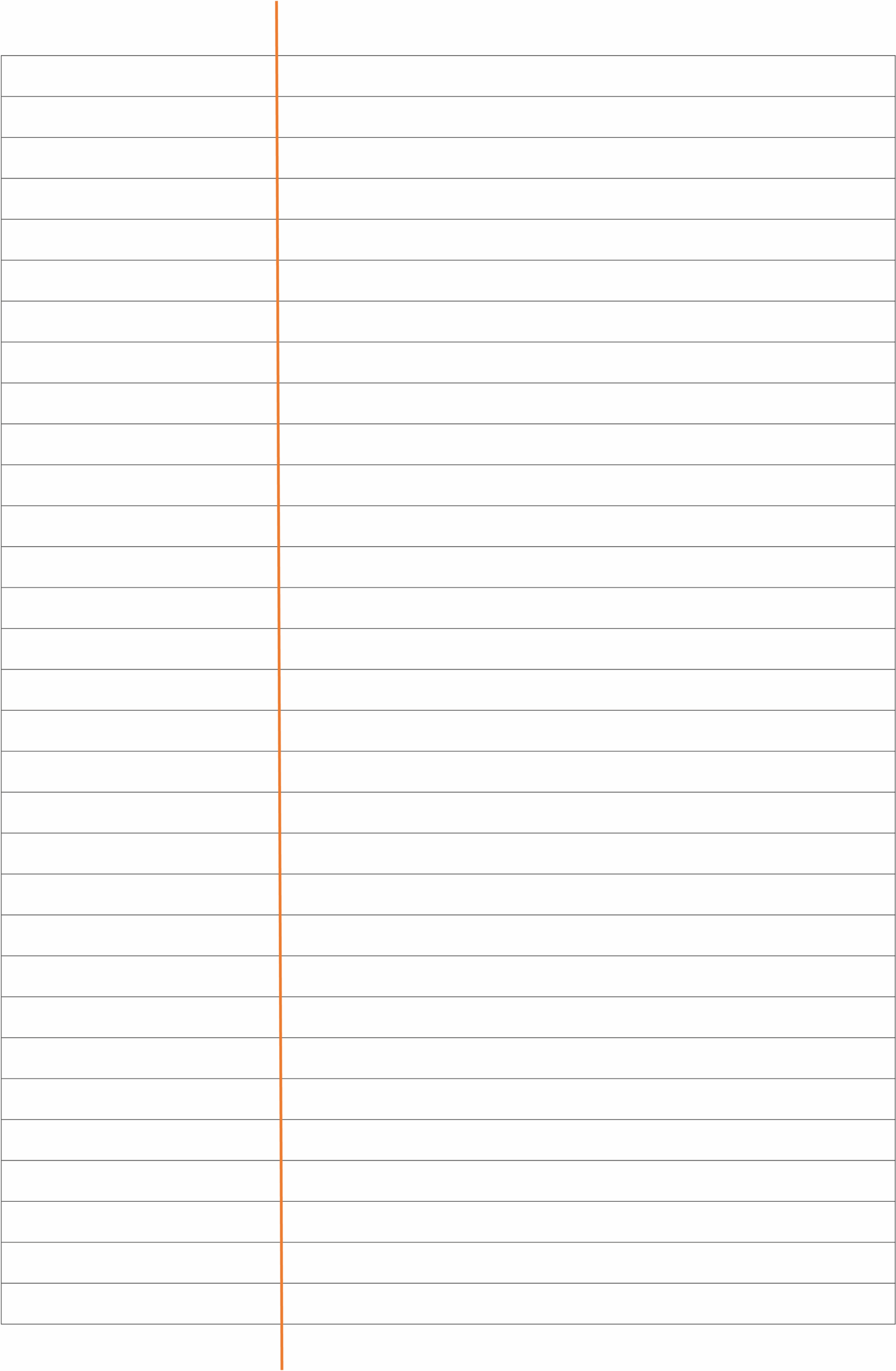 Notizpapier mit Linie links
