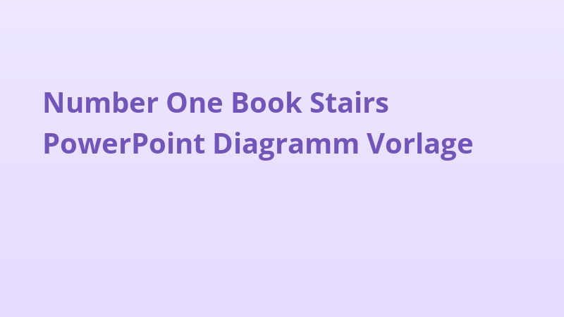 Number One Book Stairs PowerPoint Diagramm Vorlage