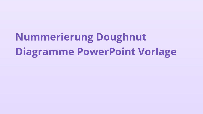 Nummerierung Doughnut Diagramme PowerPoint Vorlage