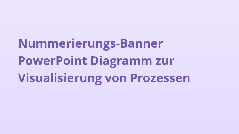 Nummerierungs-Banner PowerPoint Diagramm zur Visualisierung von Prozessen
