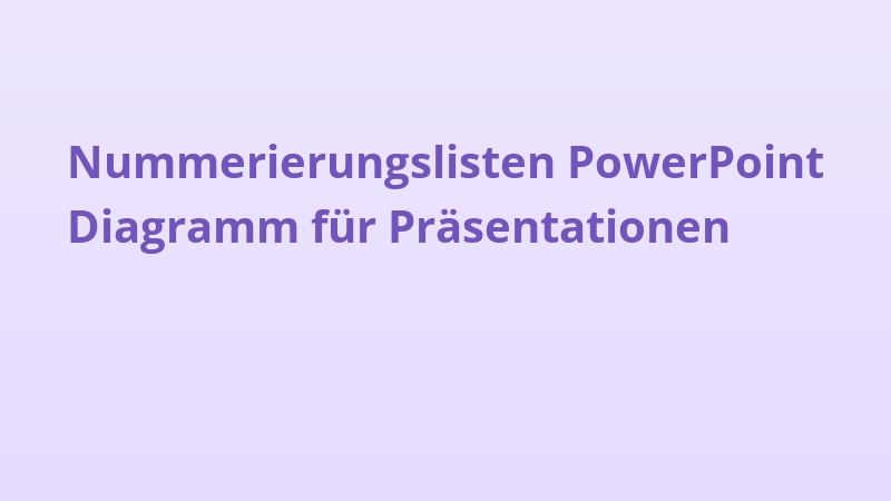 Nummerierungslisten PowerPoint Diagramm für Präsentationen
