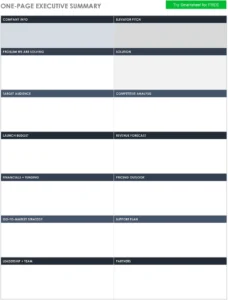 one-page-executive-summary-vorlage