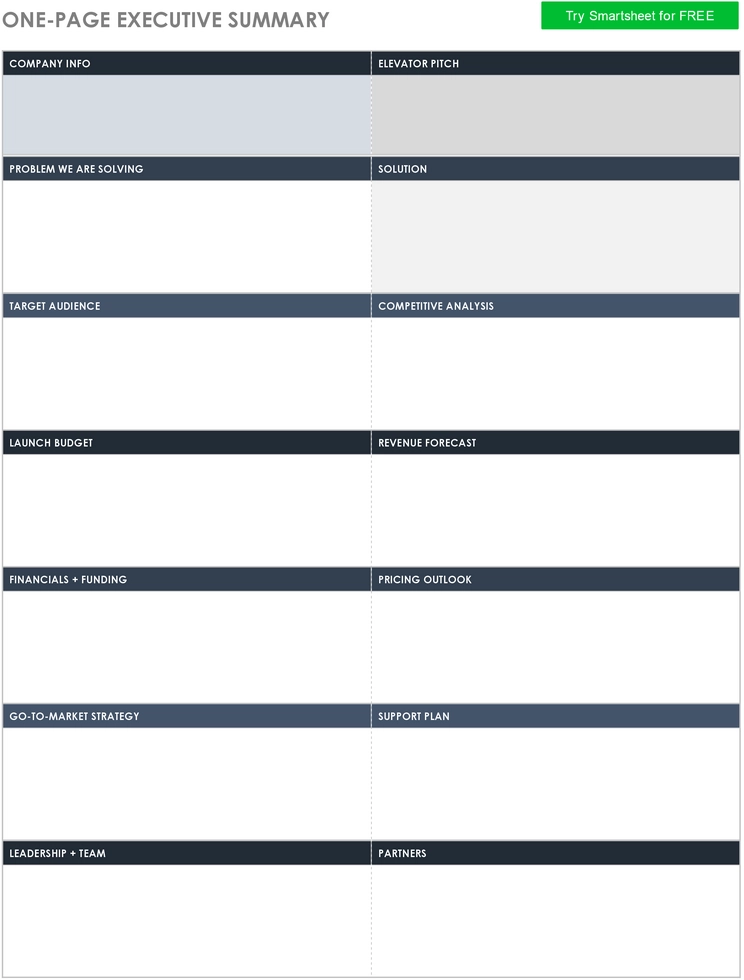 one-page-executive-summary-vorlage