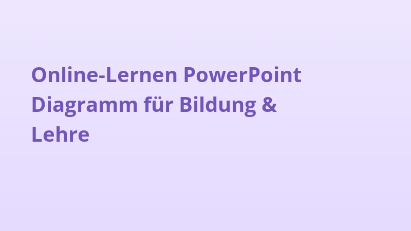 Online-Lernen PowerPoint Diagramm für Bildung & Lehre