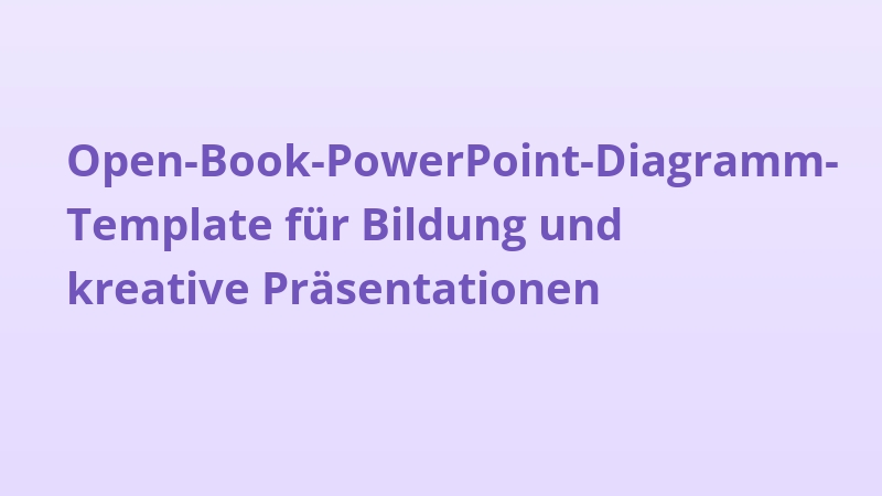 Open-Book-PowerPoint-Diagramm-Template für Bildung und kreative Präsentationen