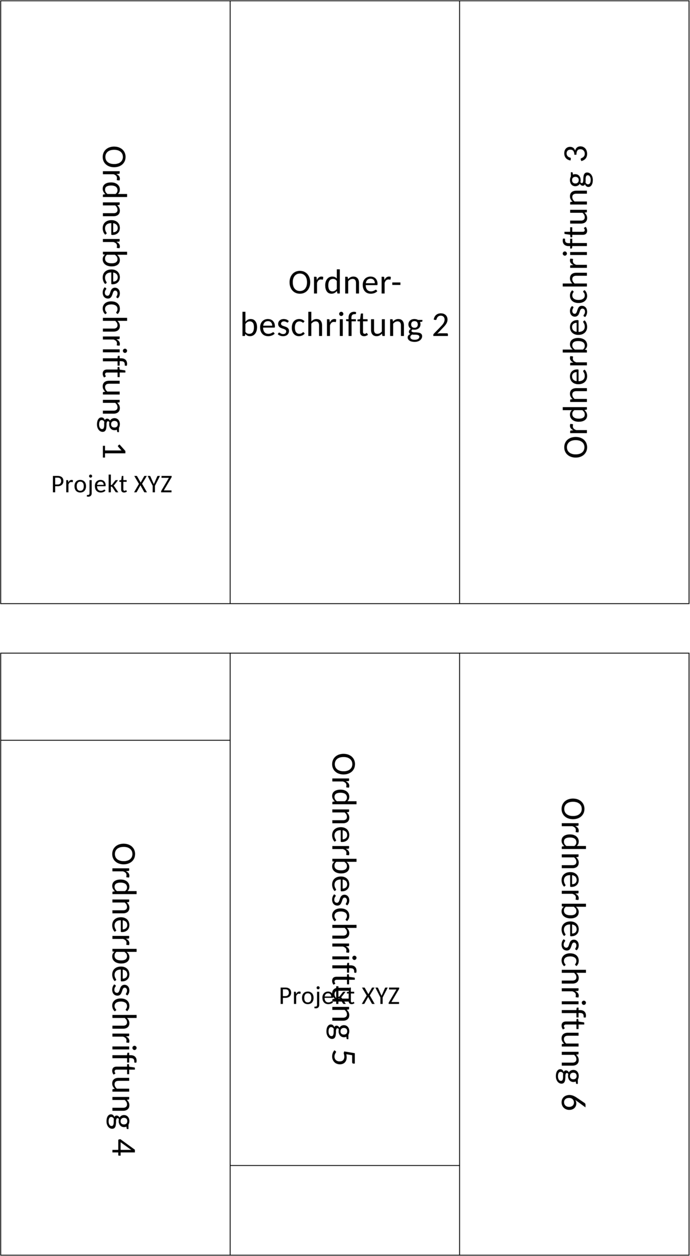 Ordnerrücken-Vorlage für Bundesordner 7 cm