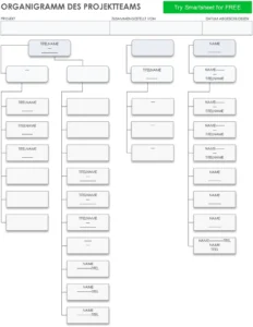 organigramm-des-projektteams-vorlage