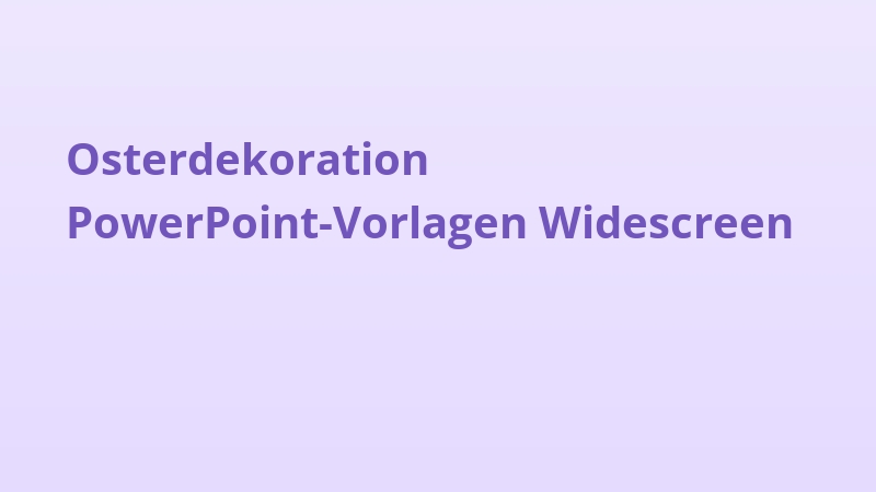 Osterdekoration PowerPoint-Vorlagen Widescreen
