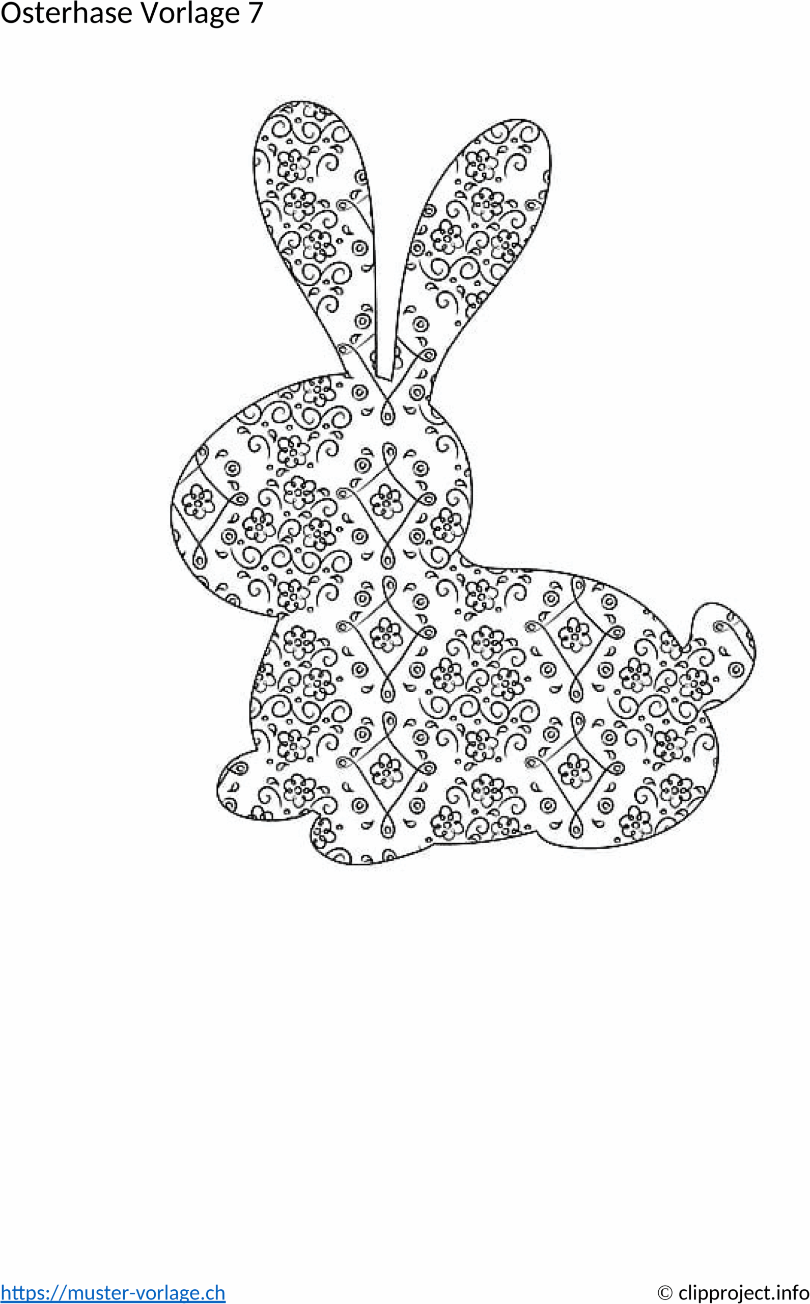 Osterhase Vorlage DOCX