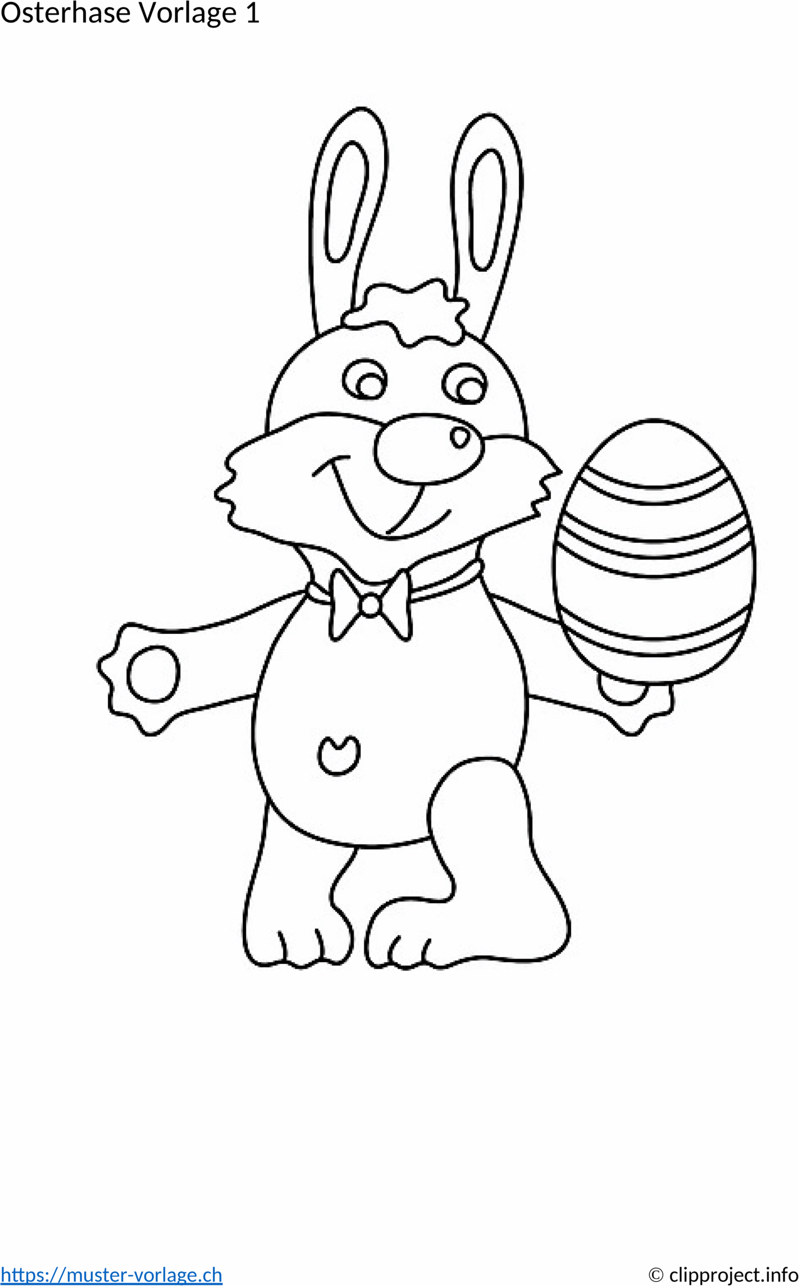 Osterhase Word-Vorlage