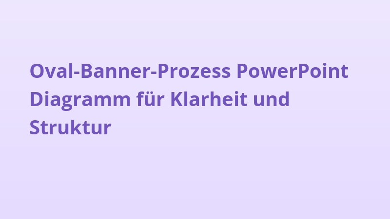 Oval-Banner-Prozess PowerPoint Diagramm für Klarheit und Struktur
