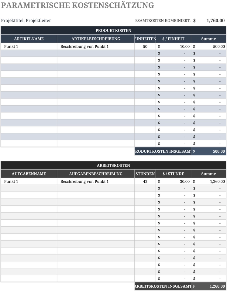 parametrische-kostenschaetzung-vorlage-excel