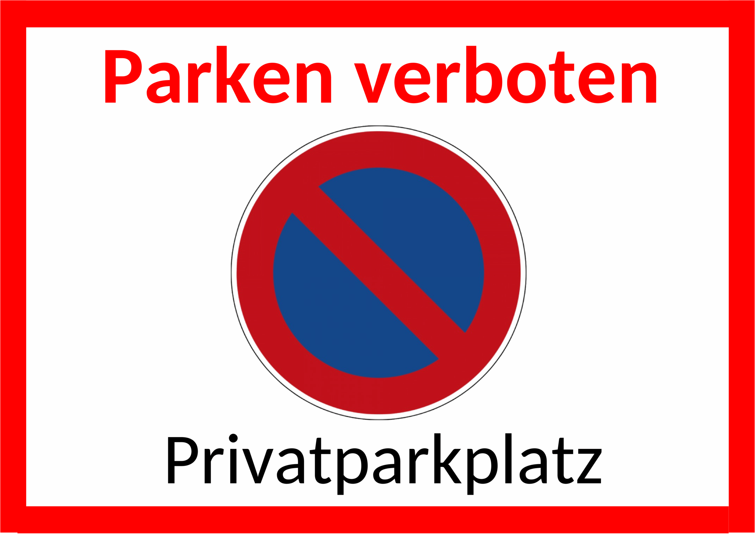 Parken-verboten-Schild-Word-Vorlage