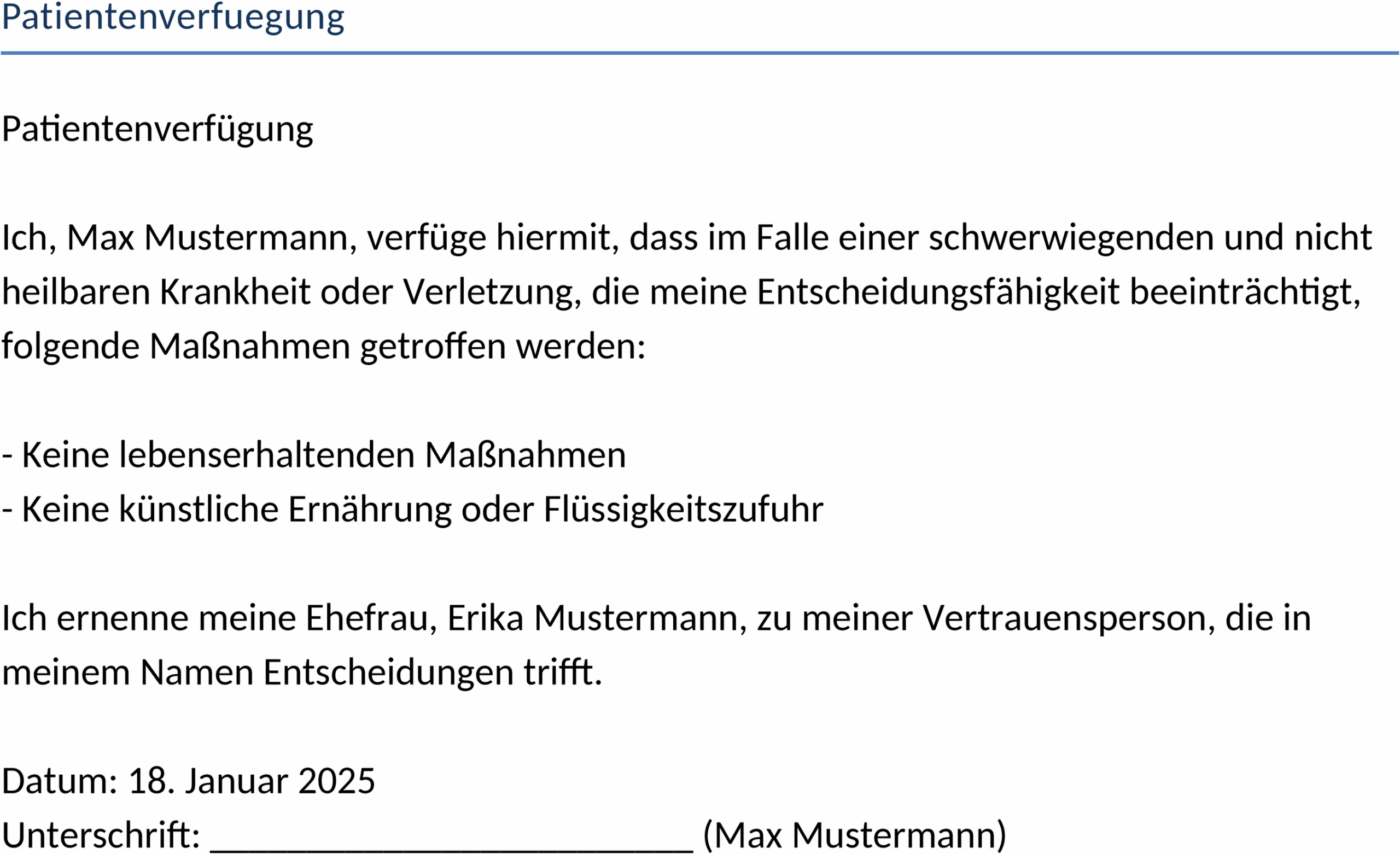 Patientenverfuegung Word-Dokument