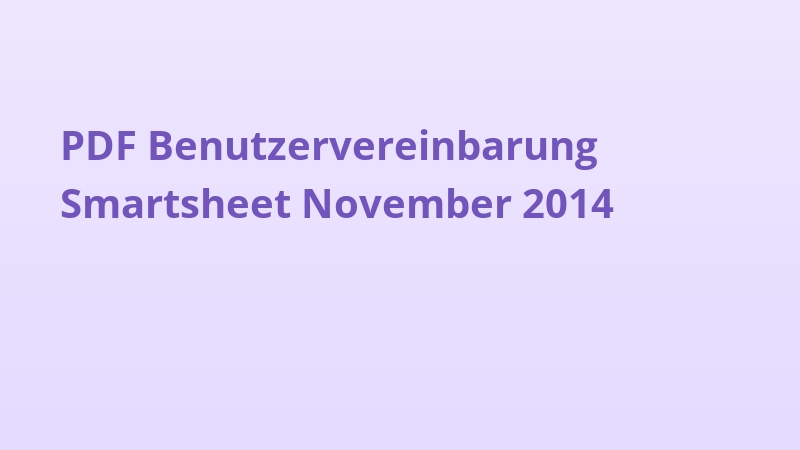 PDF Benutzervereinbarung Smartsheet November 2014