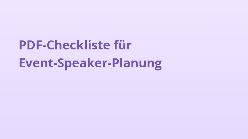 PDF-Checkliste für Event-Speaker-Planung