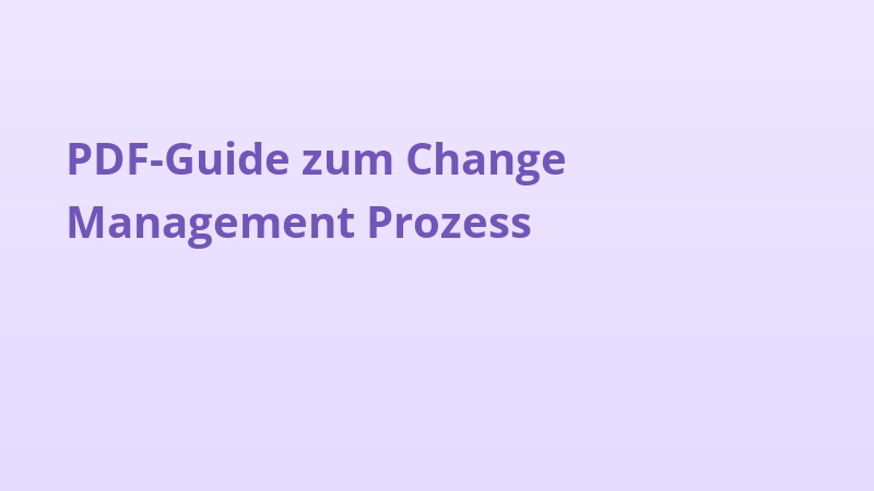 PDF-Guide zum Change Management Prozess