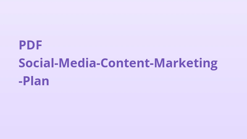 PDF Social-Media-Content-Marketing-Plan